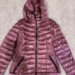 Calvin Klein hooded packable down puffer jacket